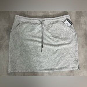 NWT Eddie Bauer Cozy Fleece Skirt - Light Heather Gray